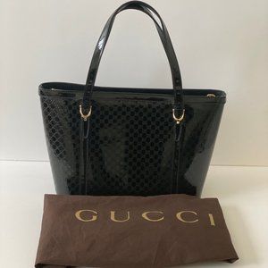 NOT AVAILABLE - Gucci Nice Tote Microguccissima Patent Small